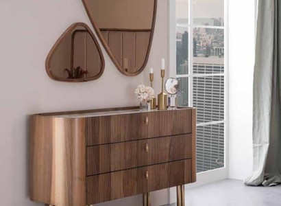 Braun Chest of drawers with Mirror Bedroom Modern Luxury Furniture Design