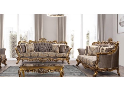 Garnitur Sofagarnitur 3+3 Sitzer Sofa Sofas Barock Set Luxus Barock Wohnzimmer