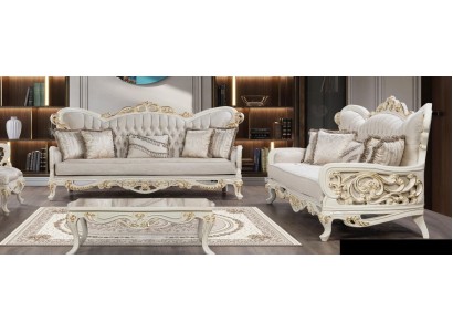 Sofagarnitur 3+3 Sitzer Barock Sofas Luxus Set Garnitur Wohnzimmer Rokoko Möbel