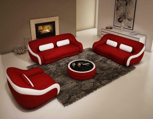 Sofagarnitur Sitz Leder Design XXL Polster Couch Set Garnitur 3+2 Sitzer