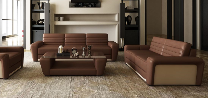 Leather sofa Couch Living landscape 3+2 Seater Design Modern Sofa Living room