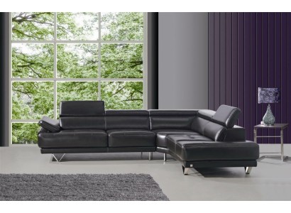 Multifunktion Couch Ecksofa Medien TV Sofa Couch Ledersofa 291 x 222cm LForm Neu