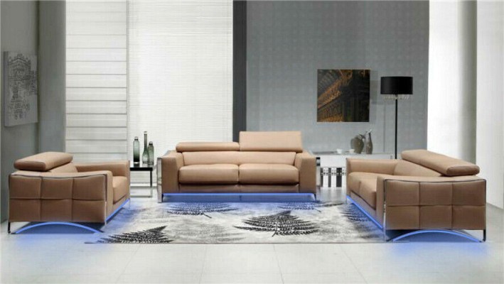 Sofagarnitur Leder Sofa Set 3+2 (ohne Sessel) Couch Sitz Polster Garnitur 1504