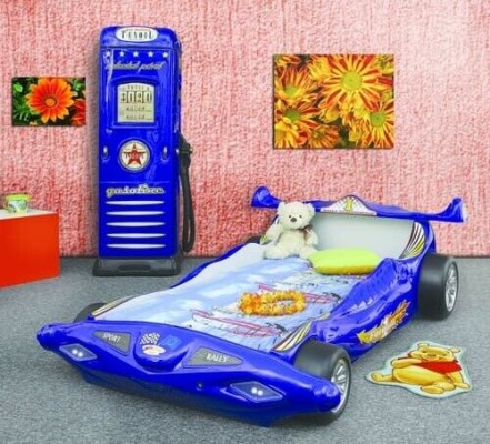 BETT MIT MATRATZE KINDERBETT AUTOBETT KINDERZIMMER FARBAUSWAHL RENNWAGEN