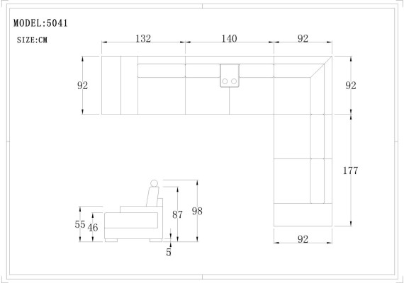 Moderne Wohnzimmer Ecksofa Couch Ledersofa mit Beleuchtung Sofa