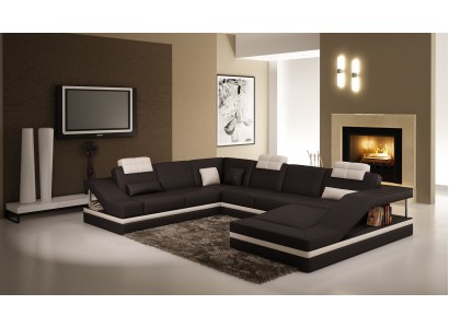 Moderne Wohnzimmer Ecksofa Wohnlandschaft Big XXL Leder Sofa