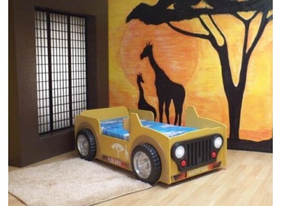 KINDERBETT Jeep Fahrzeug Africa Schlafzimmer JUGENDBETT AUTO BETT BETTEN SAFARI