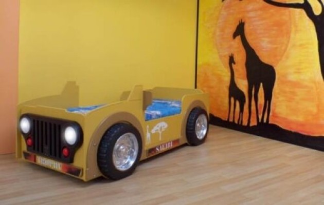 KINDERBETT Jeep Fahrzeug Africa Schlafzimmer JUGENDBETT AUTO BETT BETTEN SAFARI