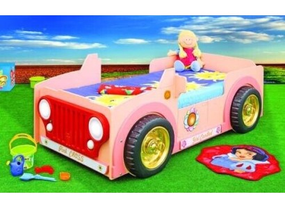 Kinderbett Bett Betten Jugendbett Mädchen Girly Jeep Auto Bett für Mädchen Neu