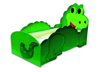 Восхитительная кровать в виде зеленого динозавра из МДФ и пластика