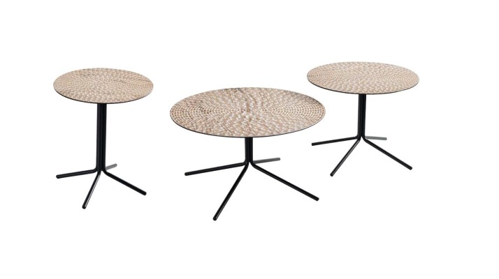 Modernes luxuriöses Set aus 3 Couchtischen in italienischem Design