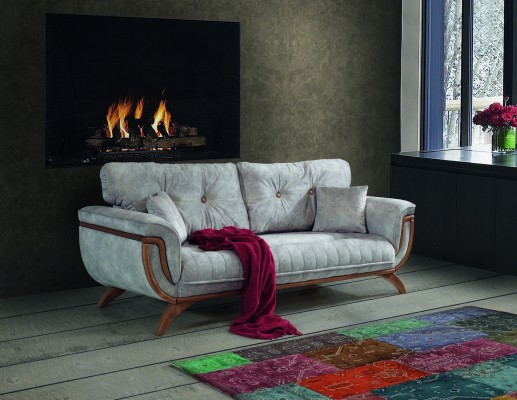 Wohnzimmer Sofagarnitur 3 3 1 1 Sitzer Couch Polster Garnitur Textil Design