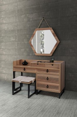 Bedroom Mirror Chest of drawers Wood Modern Design Luxury brown new