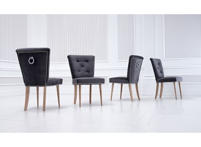 Роскошный комплект честерфилд стульев для столовой с изысканной мягкой обивкой 