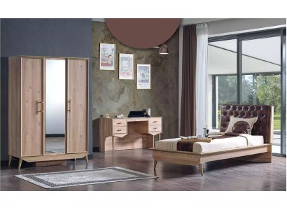 Kleiderschrank Holzschrank braun Schlafzimmer Möbel Garderobe Schrank