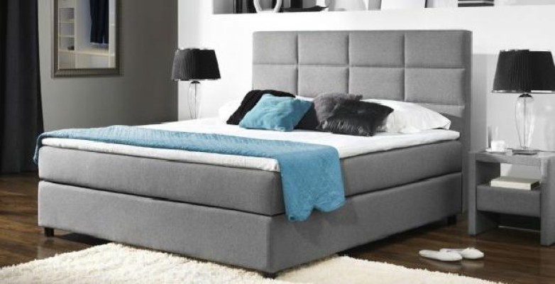 Continental Boxspring Bett Betten Doppel Leder Polster Hoch Textil Bett