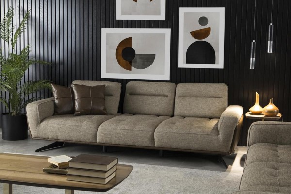 Design Wohnzimmer Set Stoff Sofa Couchgarnitur Sofagarnitur Set Möbel