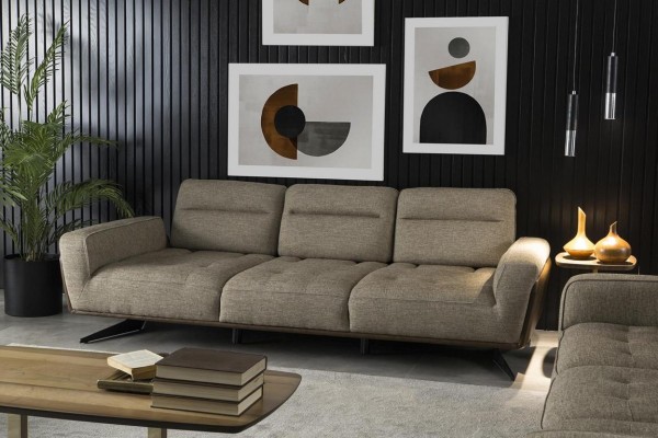 Design Wohnzimmer Set Stoff Sofa Couchgarnitur Sofagarnitur Set Möbel