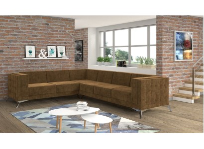 Moderne Ecksofa Stoffsofa L Form Polster Eckgarnitur Wohnlandschaft Couch Sofa