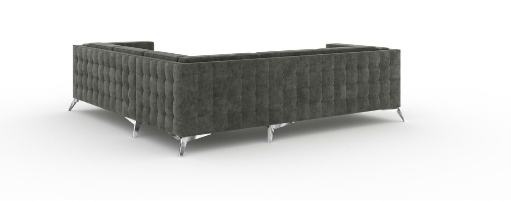 Wohnlandschaft Ecksofa L-Form Sofa Couch Deko Design Couch Textil Modern