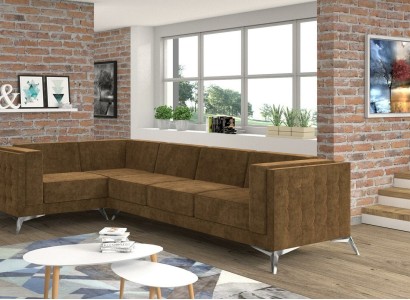 Ecksofa Polster Garnitur Wohnlandschaft L Form Sofa Designer Couch Sofas