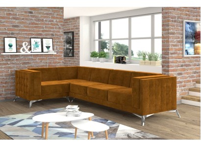 Textilsofa Couch Wohnlandschaft Garnitur Design Modern Sofa Ecksofa