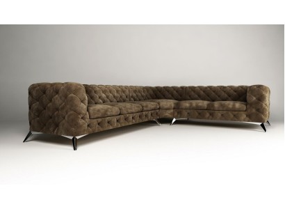 Современный угловой диван L - формы в стиле Честерфилд