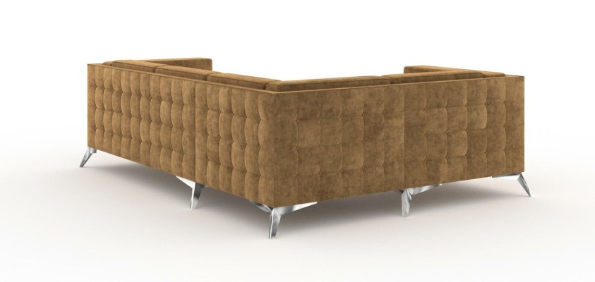 Stoff L-Form Couch Wohnlandschaft Ecksofa Garnitur Modern Design Sofa