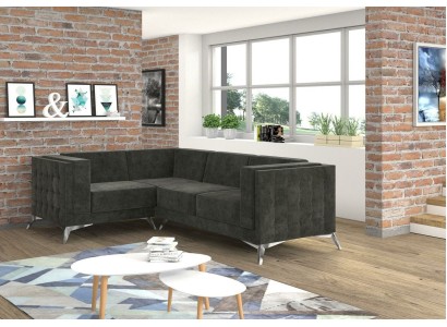 Современный роскошный угловой диван L -формы на подобии Честерфилд