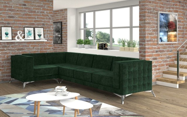 Ecksofa Sofa Couch Polster L Form Wohnlandschaft Sitzgarnitur Deko Sofas