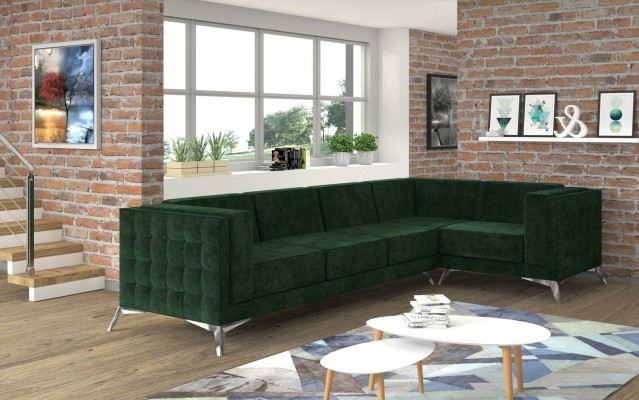 Ecksofa Sofa Couch Polster L Form Wohnlandschaft Sitzgarnitur Deko Sofas