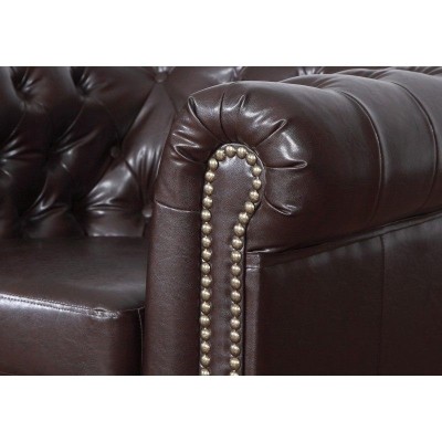 Chesterfield Leather Sofa Set Sofa Couch Upholstery Seat Sofas Sets new