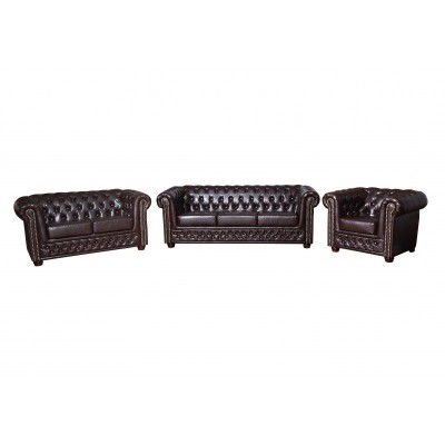 Chesterfield Leather Sofa Set Sofa Couch Upholstery Seat Sofas Sets new