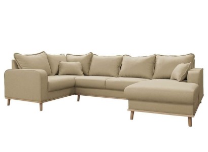 U-Form Couch Wohnlandschaft Ecksofa Garnitur Modern Design Sofa textil