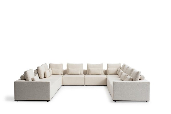 Großes U-Form Polstersofa Wohnzimmermöbel Designer Couch Wohnlandschaft