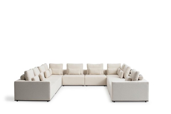 Großes U-Form Polstersofa Wohnzimmermöbel Designer Couch Wohnlandschaft