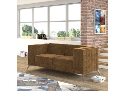 Мягкий бархатный удобный двухместный диван для гостиной