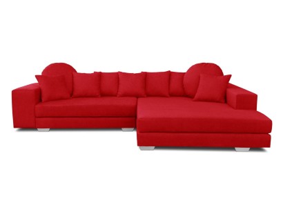 Яркий красный угловой современный диван для гостиной 