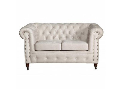 Белый изумительный роскошный диван для гостиной Честерфилд