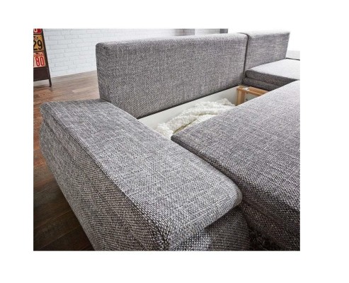 Schlafsofa Design Ecksofa Schlafsofa Bettfunktion Couch Polster Textil Sofas