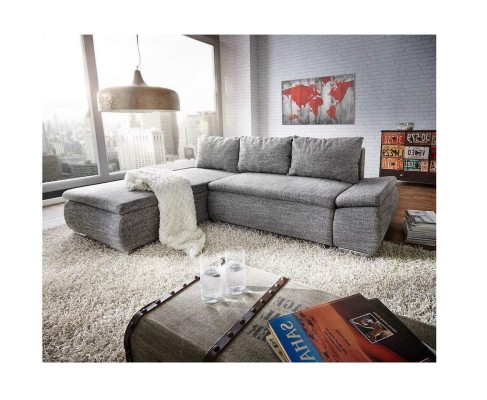 Schlafsofa Design Ecksofa Schlafsofa Bettfunktion Couch Polster Textil Sofas