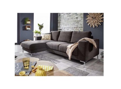 Wohnlandschaft L-Form Ecksofa Couch Design Polster Textil Garnitur Sofa