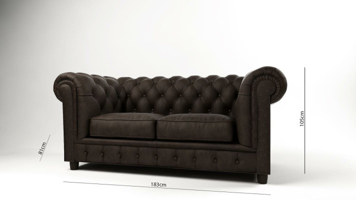 Chesterfield Couch 2 Sitzer Polster Sitz Textil Stoff Couchen Leder Sofas Sofa