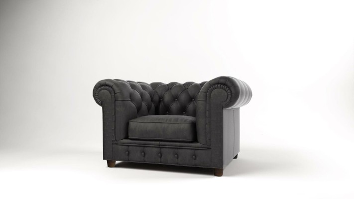 Edler Design Chesterfield Sessel Polster Fernseh Sitz Lounge Club Textil