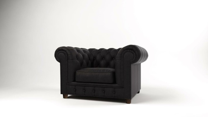 Edler Design Chesterfield Sessel Polster Fernseh Sitz Lounge Club Textil