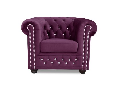 Бордовое роскошное удобное кресло Честерфилд в стиле модерн