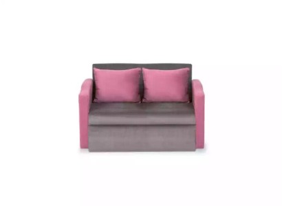 Розовый яркий удобный мягкий двухместный диван для офиса 