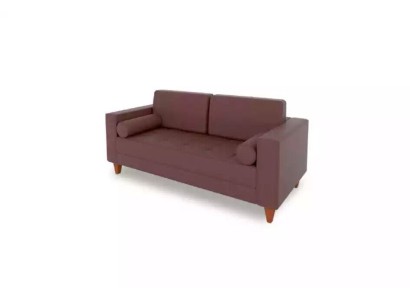 Бордовый роскошный бархатный мягкий трехместный диван для кабинета