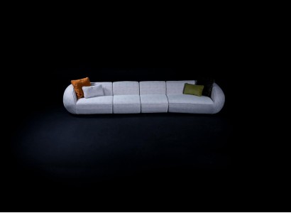 Wohnzimmer Sofa Sechssitzer Polstermöbel Luxus Designer Couch Stoff