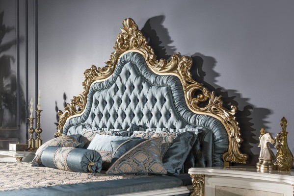 Luxus Doppel Bett Chesterfield Barock Betten Schlafzimmer Möbel Knöpfe